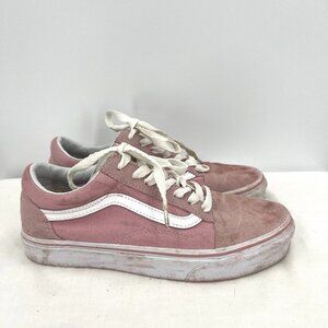 Vans Old Skool Pink Suede Canvas Low Top Sneakers Women's 6.5